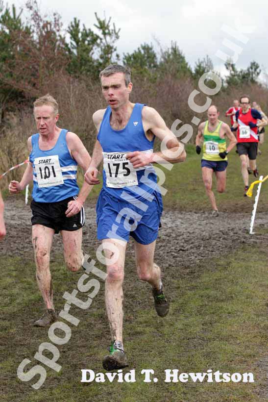 Fergus Batesand 40-44 and 101 Paul Waterston (both Marpeth) 45-49 BMAF Cross Country, Herrington, Sunderland.